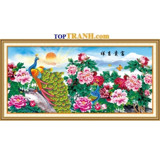 Tranh thêu Phu thê viên mãn